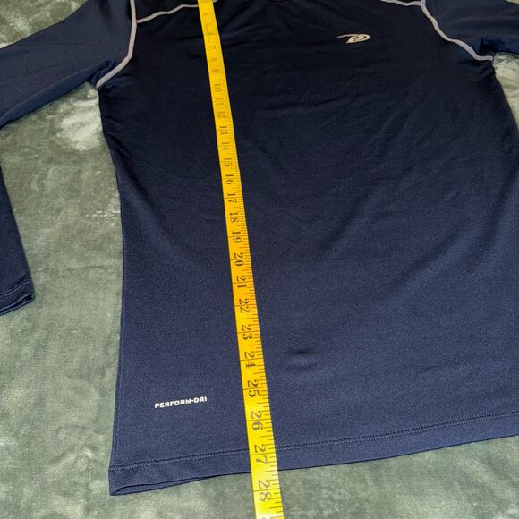 Men's Pro Player Performance Compression Shirt Size Large Navy Blue Perform Dri - Picture 5 of 7